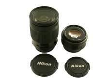 Nikon Nikkor set risparmio AiS MF 1,8/50 + AF 28-80 50mm F1,8 28-80mm analogico digitale