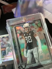 2025 Topps Chrome-Maxx Crosby-#180 Football Leather Black Refractor #8/10