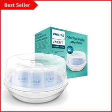 Image of Compact Philips Microwave Sterilizer - Fast Baby Bottle & Soother Cleaning