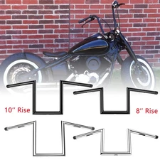 8" 10" Rise 1" Ape Hanger Z-Bar For Yamaha V-Star 250 650 950 1100 1300 Bobber