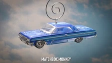 Metallic Blue 1964 Chevy Impala Lowrider Custom Christmas Tree Ornament Adorno