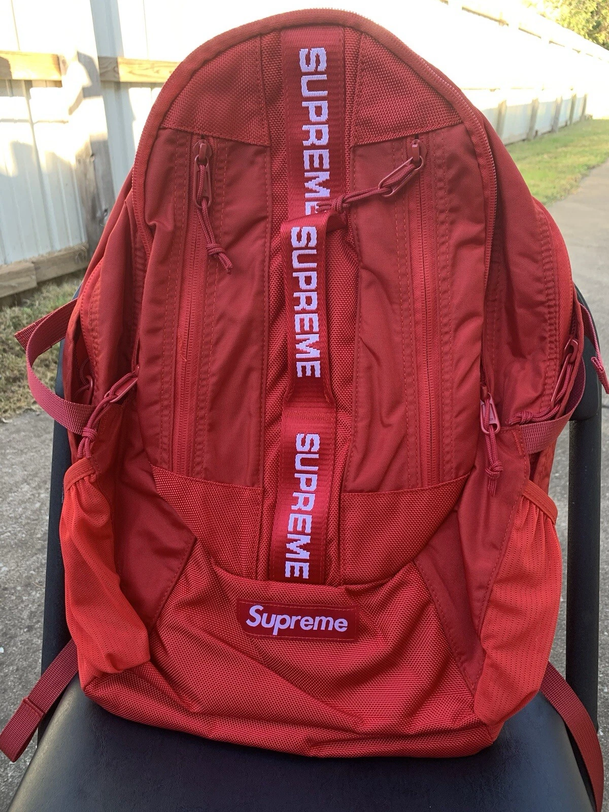 Sac à dos Supreme Red FW22 BookBag sac à dos sac à bandoulière taille latérale logo sac de terrain