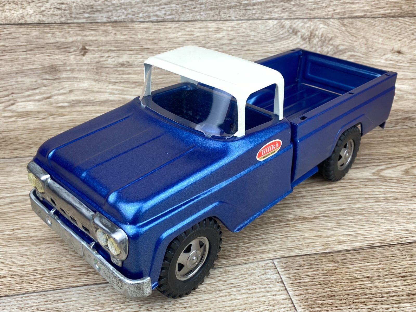Vintage Tonka Toys Blue and White Pressed Steel Metal Pickup Truck eBay