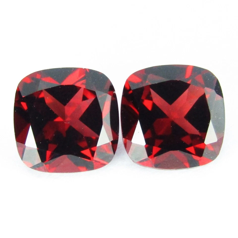 3.66Cts Beautiful Natural Almandine Garnet Cushion Shape 7mm Matching Pair - Image 4 of 4