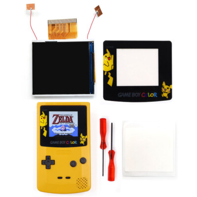 Drop In Menu IPS Backlight LCD Kit For Gameboy Color GBC W/Patterned Screen