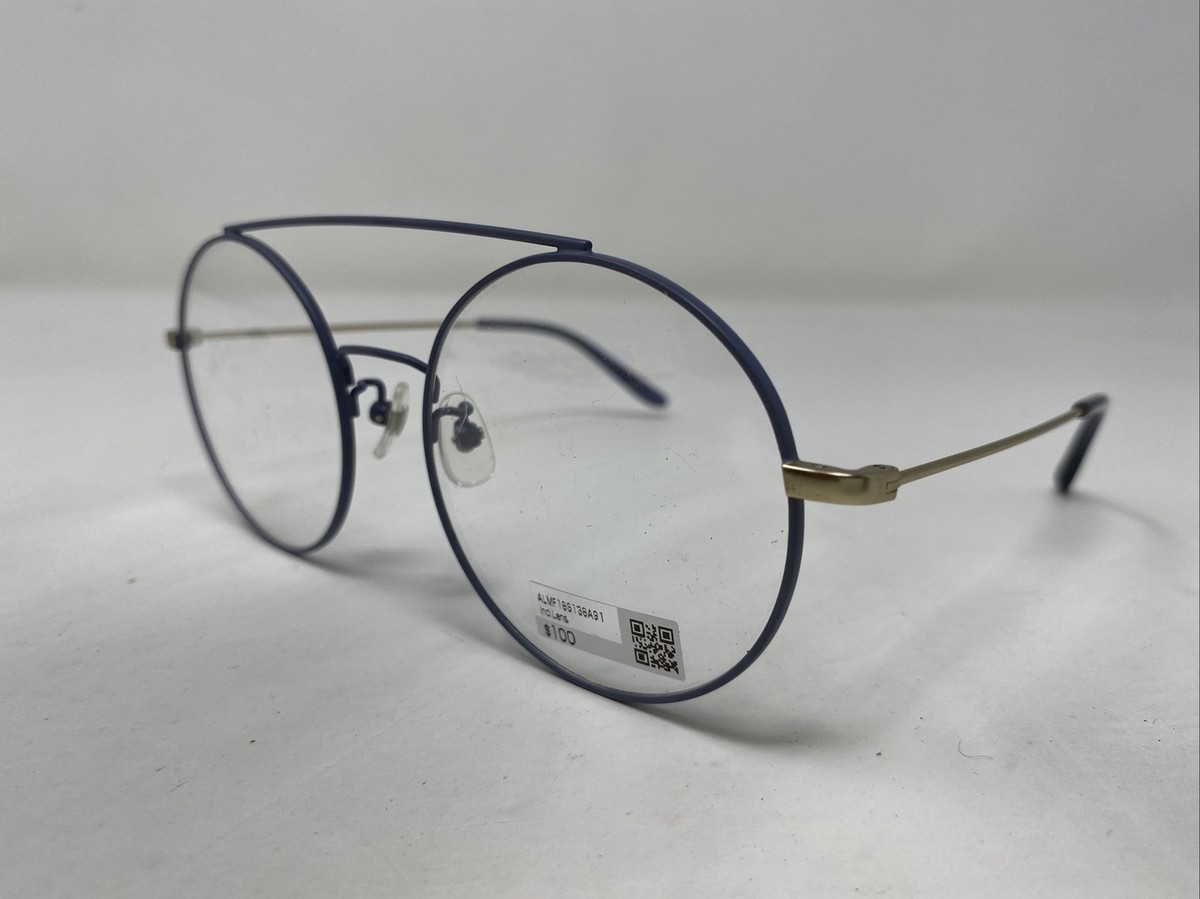 Jins J!NS Eyewear LMF18S138A 91 56-20-142-53 Blue/Gold Eyeglasses