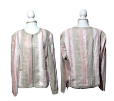 City Girl 2 Pc Women's Set Jacket & Blouse Snake Print Pink Multi Color Sz Large