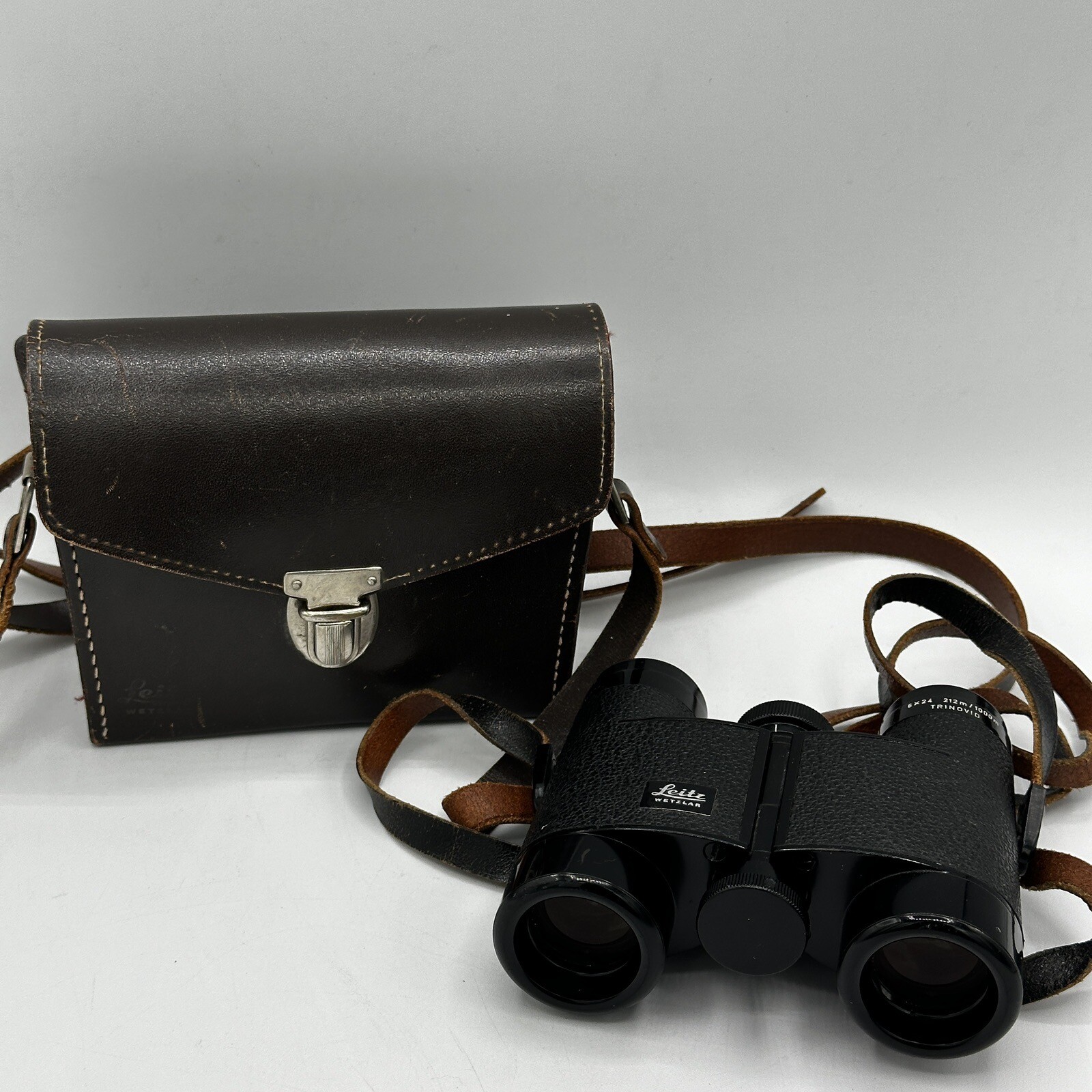 LEICA LEITZ 6X24 VINTAGE TRINOVID 212M/1000M WIDE ANGLE BINOCULARS RARE