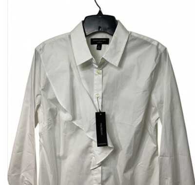 Banana Republic White Tailored Fit Long Sleeve Button-Up Ruffle Dress Shirt | eBay Banana Republic White Tailored Fit Long Sleeve Button-Up Ruffle Dress Shirt | eBay