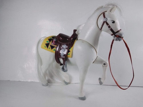Loving Family Toy Fisher Price Horse w/ Saddle, Nibbles & Feeding Table, Chair - Picture 2 of 12