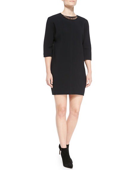 black dress with mesh sleeves Sevila Long Sleeve Mini Dress in Mesh Black Abstract Flower Flock , Bodycon