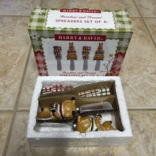 Christmas Spreaders Cheese Butter Stainless Steel Reindeer Harry  David 2007