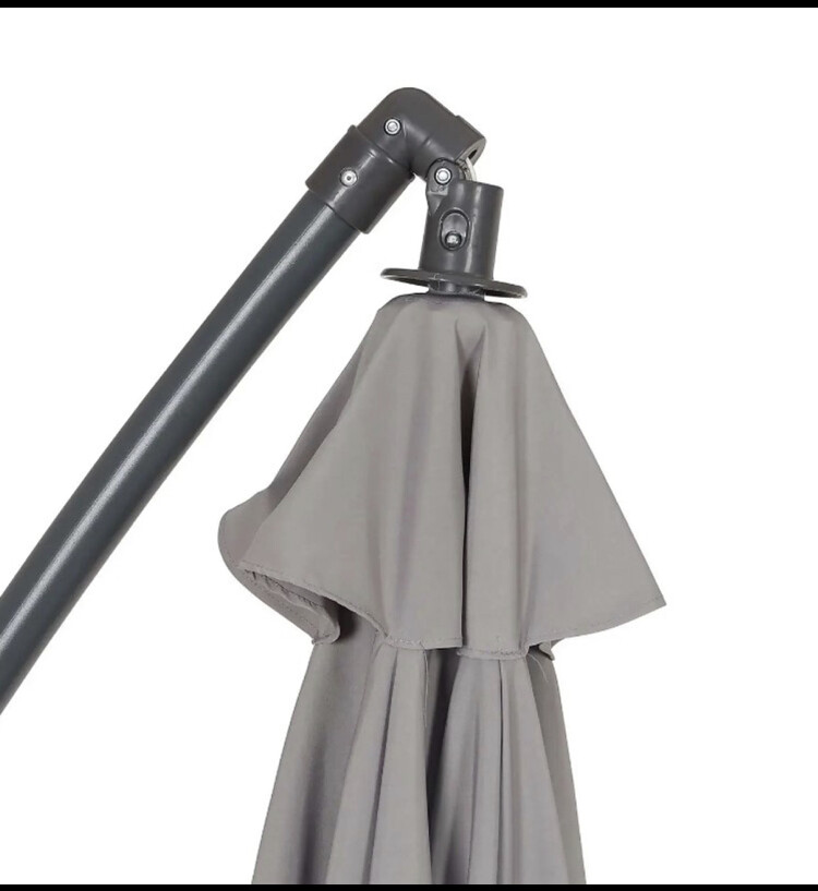 3M Garden Parasol Sun Shade Patio Banana Cantilever Over Hanging Rattan