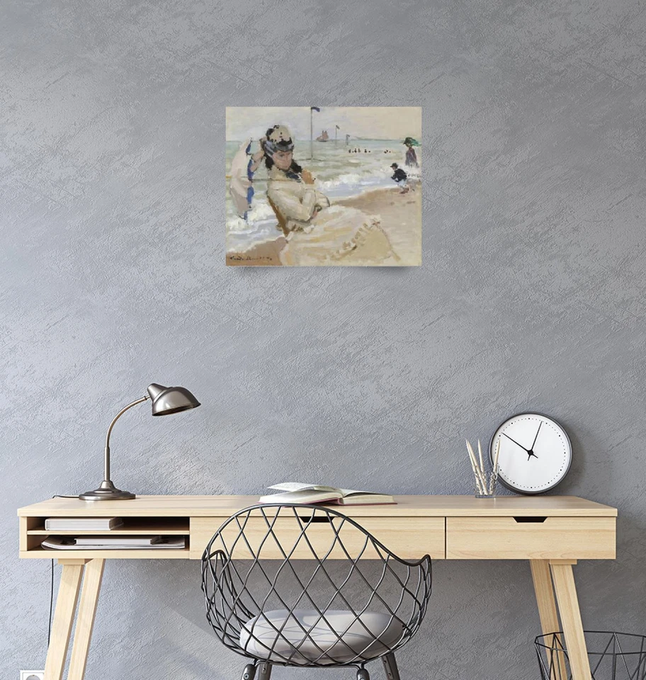 卡米尔海滩,特鲁维尔绘画莫奈海报印刷,Imagekind — 第 3/4 张图片