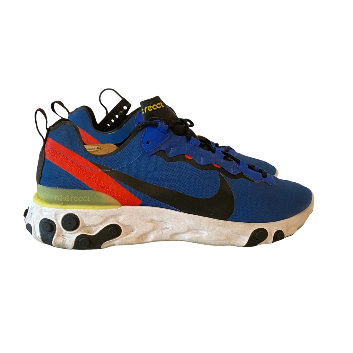 vice versa Tegen de wil Nuttig Nike React Element 55 Game Royal Blue Yellow Red Mens Size 10 BQ6166 403 |  eBay