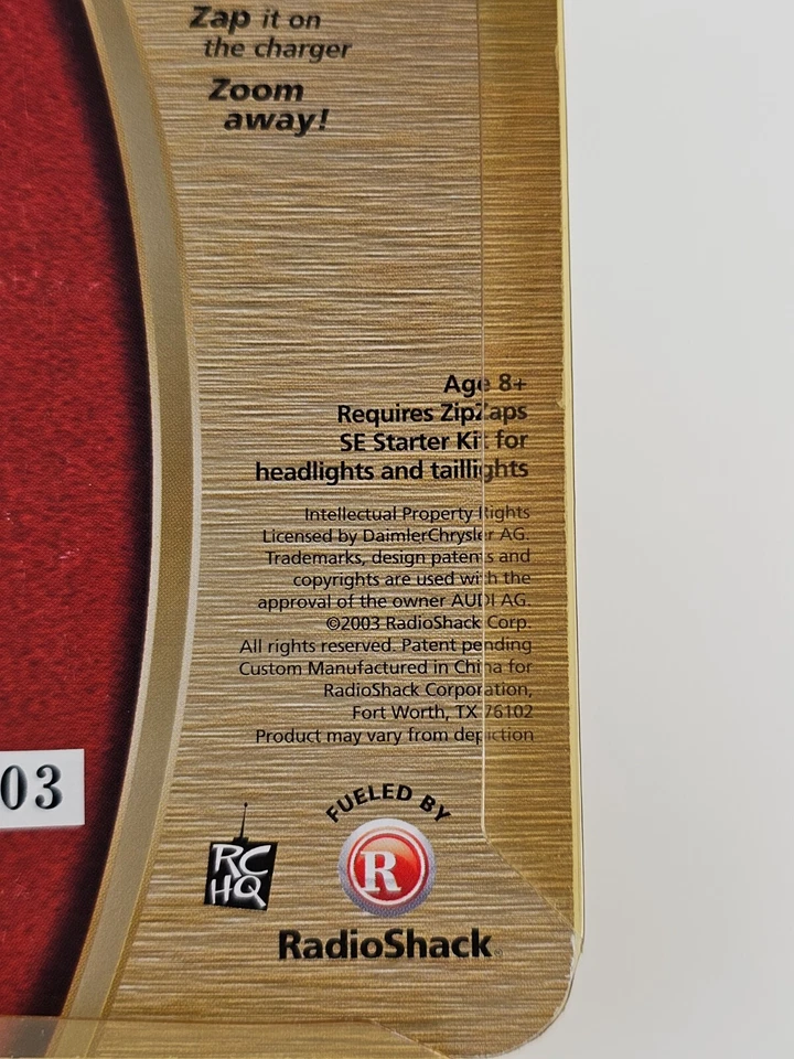 2003 Mercedes SL500 & Audi TT Coupe SE Body Kit ZipZaps Micro RC Accessory - Image 4 of 4