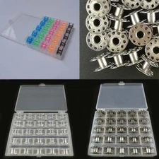 25pcs Set Bobbins Sewing Machine Plastic Case Storage Box for Sewing Machine Spo