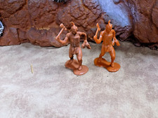 2 Rare an HTF Marx Indian's 1 stamped  scalpers  unpainted 1/32nd