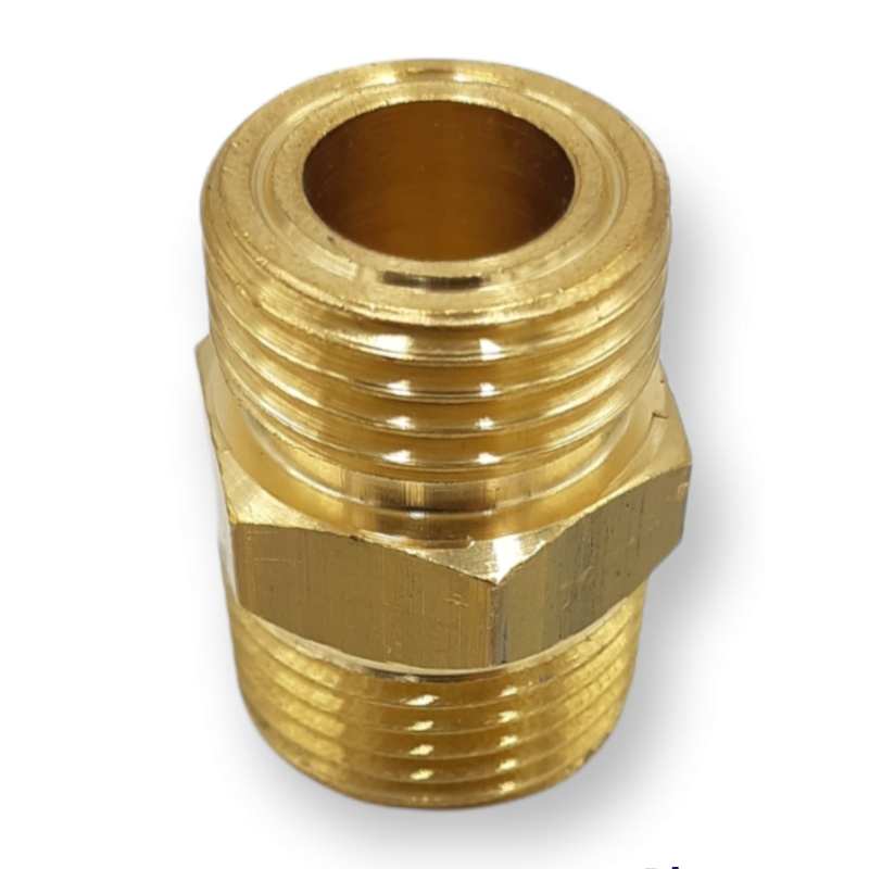 NIPPLO RIGHT LEFT BRASS RIGHT LEFT Ø 1/2 DX 14 LEFT FOR LPG