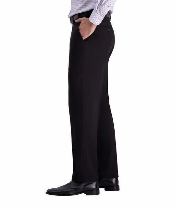 Men's Haggar Comfort Performance Straight Fit Dress Pants Black 40x34