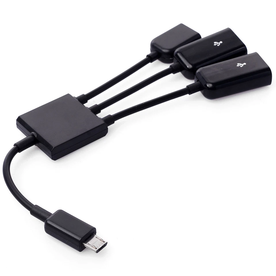 Adaptador Hub Micro USB Host OTG para Dell Venue 8 Pro Samsung Galaxy Note 8" Nexus Foto 3 de 3