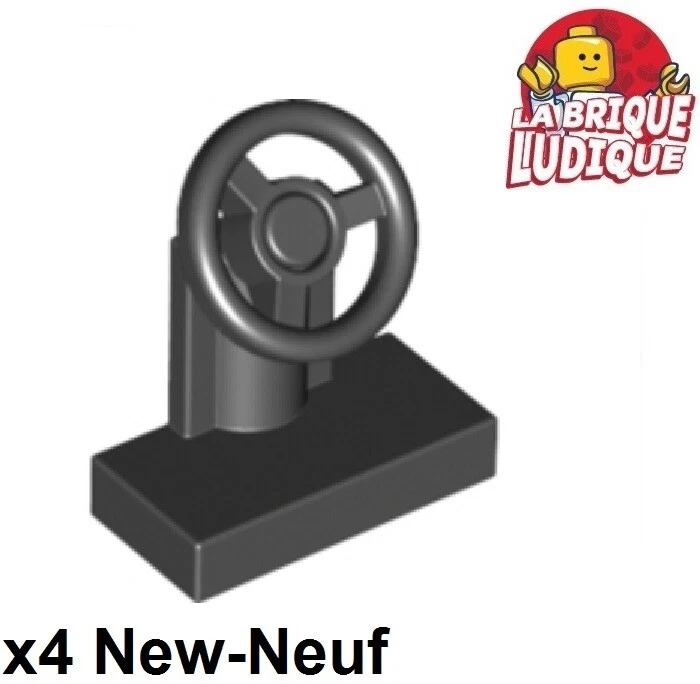 Lego 4x vehicle voiture Steering Stand 1x2 volant noir/black 3829c01 NEUF