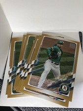 2021 Topps Series 1 Athletics 5x7 1986 Jumbo Gold Edition #04/10 TEAM SET