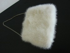 Nerztasche creme-weiß Nerz Tasche Abendtasche Hochzeit Braut Luxus Pelz must hav