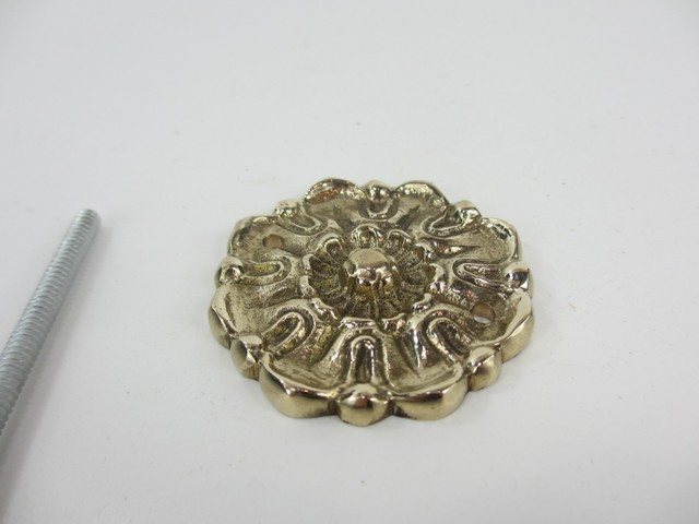 Flower Ormolu Furniture Hardware Rose Floral Mount Tudor Rose 5cm x1 -£4.50each Flower Ormolu Furniture Hardware Rose Floral Mount Tudor Rose 5cm x1 -£4.50each