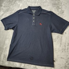 Tommy Bahama Polo Mens Medium Blue SS Island Zone Tropicool Supima Marlin Golf