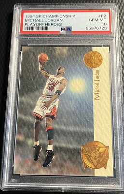 SP Playoff Heroes Michael Jordan PSA 10