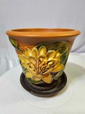 Vtg Roseville USA Water Lily Art Pottery Flow...