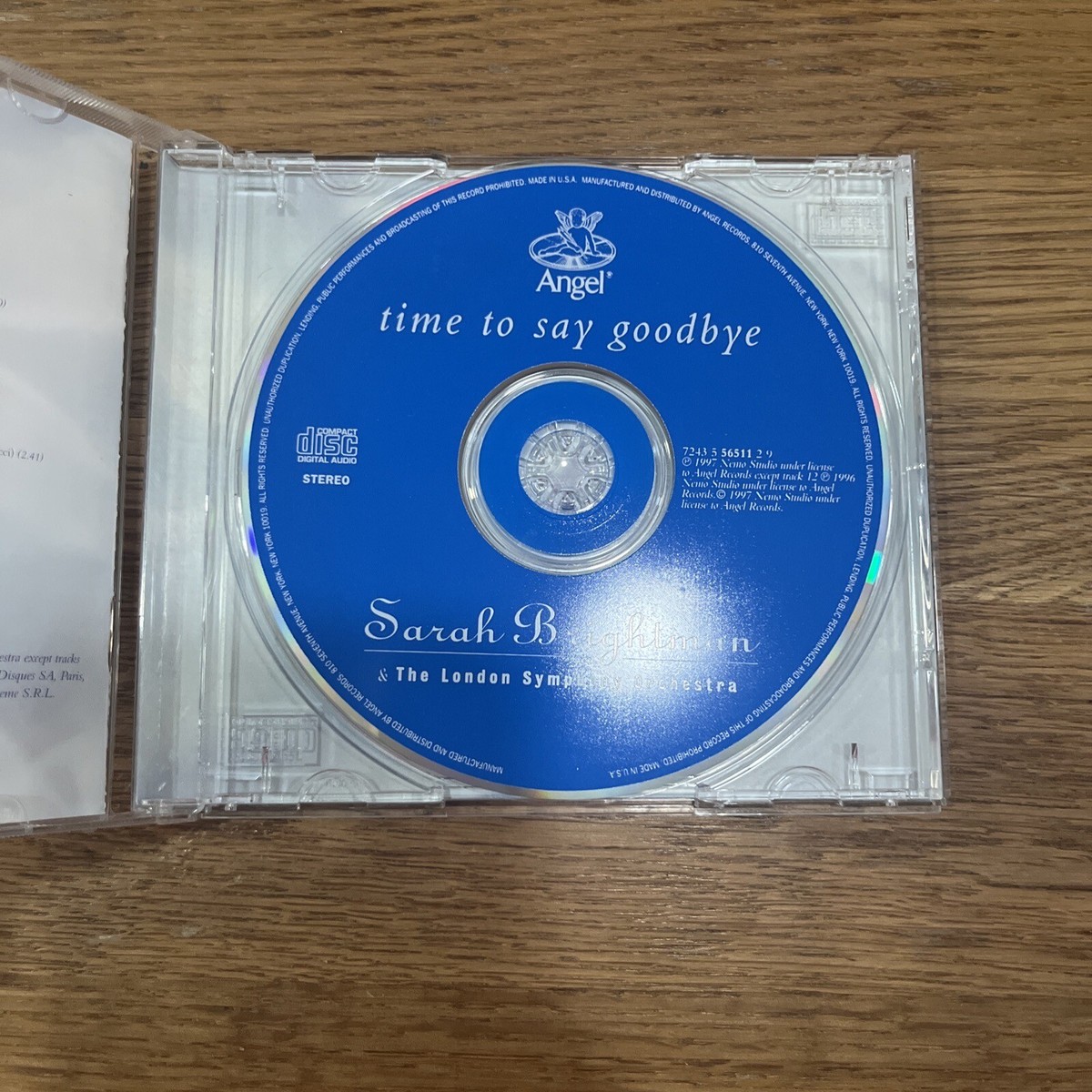 Sarah Brightman Time To Say Goodbye CD with The London Symphony
