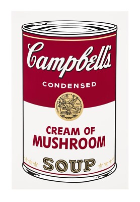 Andy Warhol, 'Cream Of Mushroom Soup', Campbell's Soup, 1968, A4 Wall Art Print