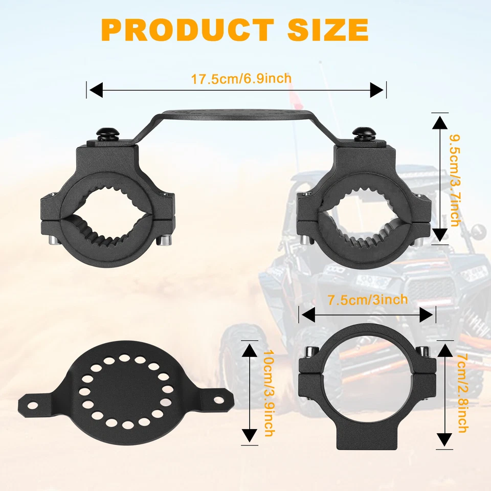 UTV Gas Can Mount Gas Tank Cans Holder Compatible With For Polaris RZR Can Am X3 - Image 2 of 4