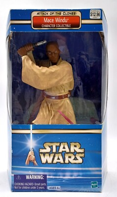 Star Wars Attack of the Clones 28cm Actionfigur: Mace Windu / Hasbro 26498, NrfB