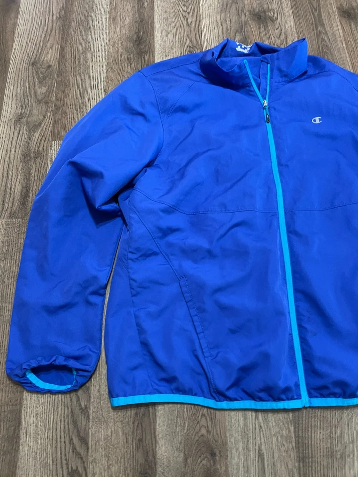 Champion 女式 XL 码夹克,蓝色,全拉链,标志,风衣 — 第 4/4 张图片
