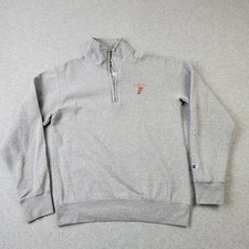 Florida Gators Champion 1/4 Zip Sweatshirt Mens Small Gray Embroidery Pullover