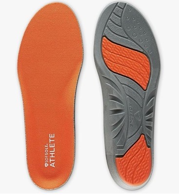 SOF SOLE ATHLETE Performance Men's Insoles - PU Foam & Gel Inserts -Men s 7.-8.5