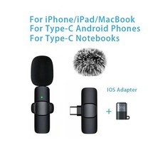 New Wireless Lavalier Microphone Clip Mic For iPhone iPad Samsung Recording Vlog