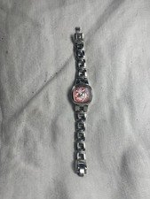 Fossil F2 ES-3086 Montre femme quartz carrée acier inox argenté cadran rayé v