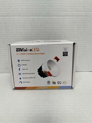 EnvisionLED 2  Downlight, 120V, White Finish LED-DLJBX-2-8W-5CCT-WW-SM