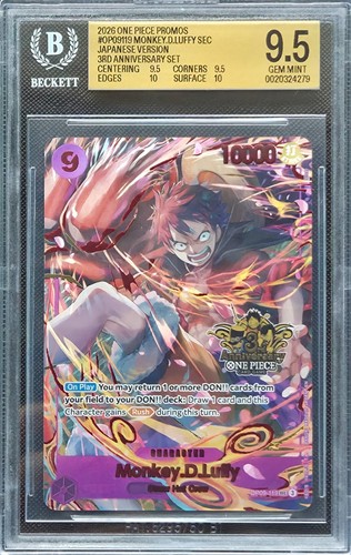Monkey.D.Luffy graded BGS 9.5 for sale on eBay
