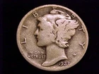 1927-D  Mercury Dime, Very Good grade