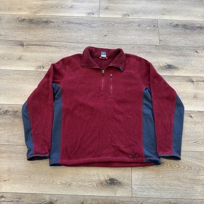 Vintage Nike ACG Jacket Mens L Red Fleece 1/4 Zip Pullover Sweater Y2k