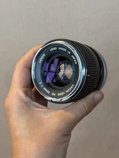 Vintage Canon FD 35mm f/2 MF Lens Wide Angle Chrome Nose Concave Made in Japan