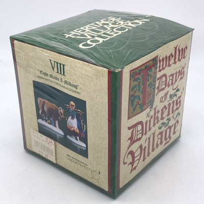 Dept 56 8 Eight Maids A-Milking 58384 5838-4 Dickens Village 12 Days SEALED NIB