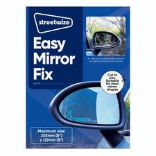 CAR WING DOOR MIRROR REPAIR KIT STICK ON EASY MIRROR FIX 8" x 5" SELF-ADHESIVE