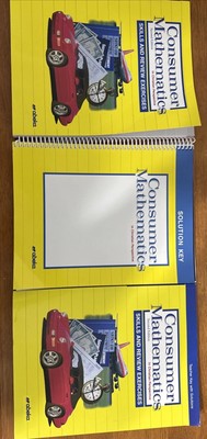 3 Abeka Book Set Consumer Mathematics Teacher Key with Solutions Review 2nd Ed