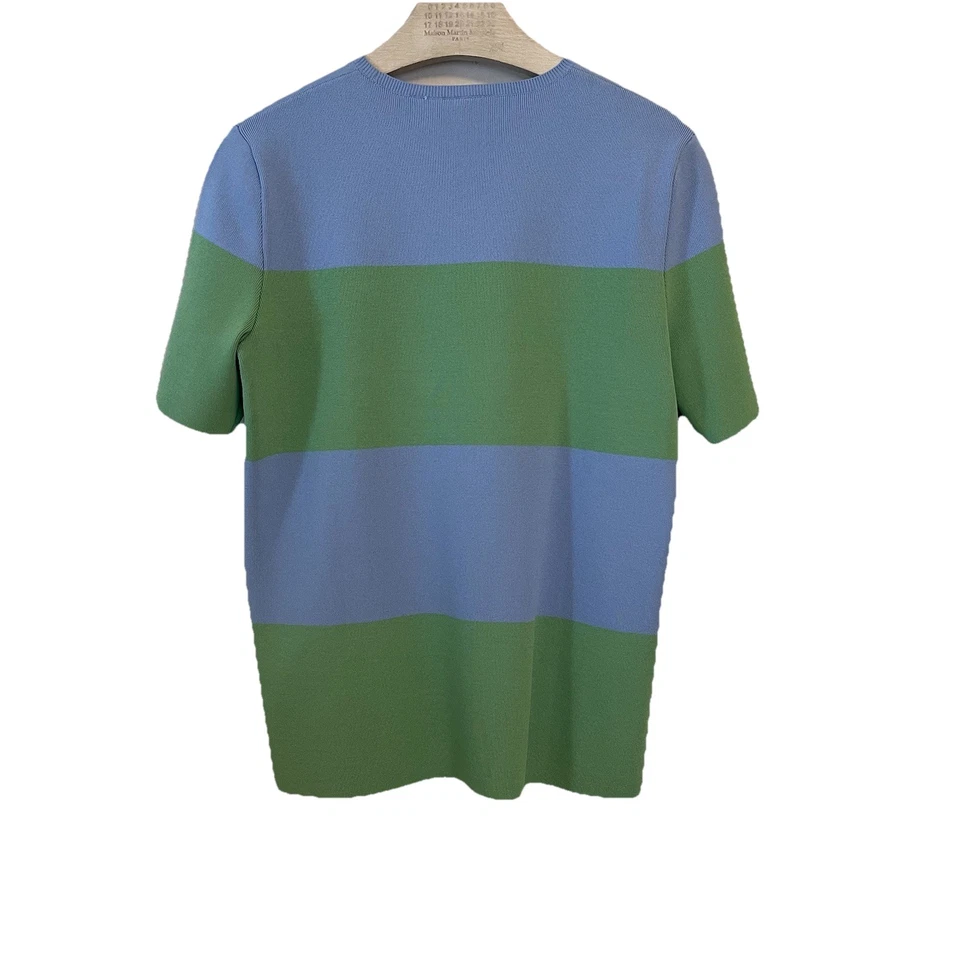 Suéter Lacoste Live para mujer tejido a rayas bloque de color talla 40 azul verde AF2925 Foto 2 de 4